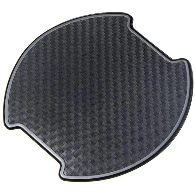 4Pcs Universal TPU 3D Carbon Fiber Texture Car Door Handle Bowl Paint Scratch Personalize Protective Pad Sticker