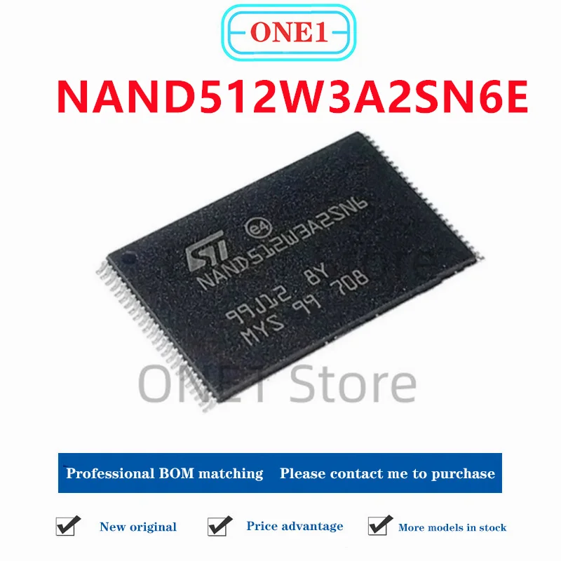 

1 шт./лот, новый оригинальный NAND512W3A2SN6E NAND512W3A2SN6 64 МБ NAND FLASH