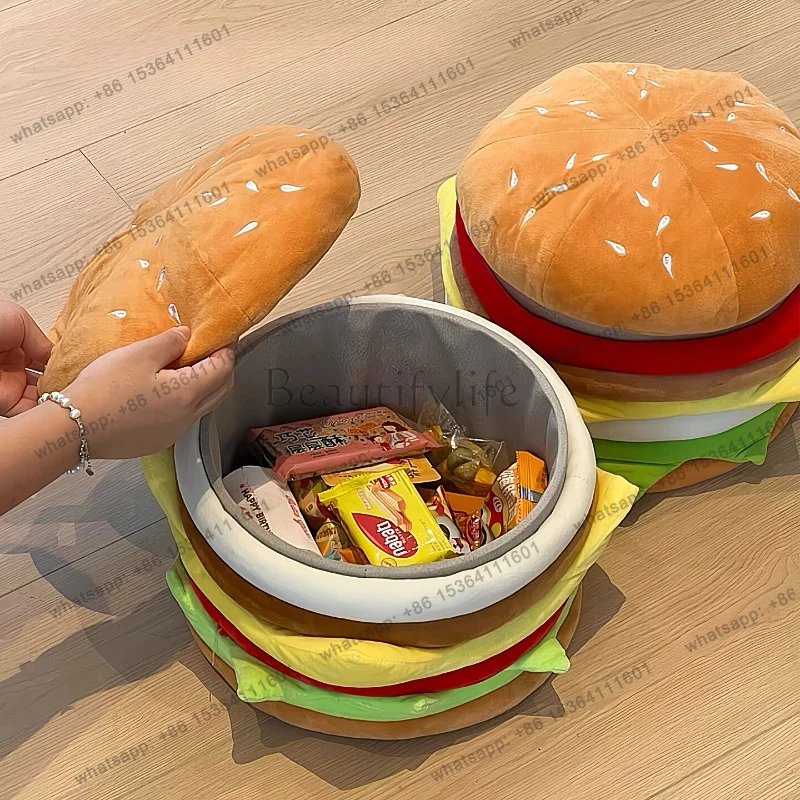PG nordic Interior Hallway Living room hamburger Storage makeup stool luxury Footrest makeup low Shoe changing stool furniture