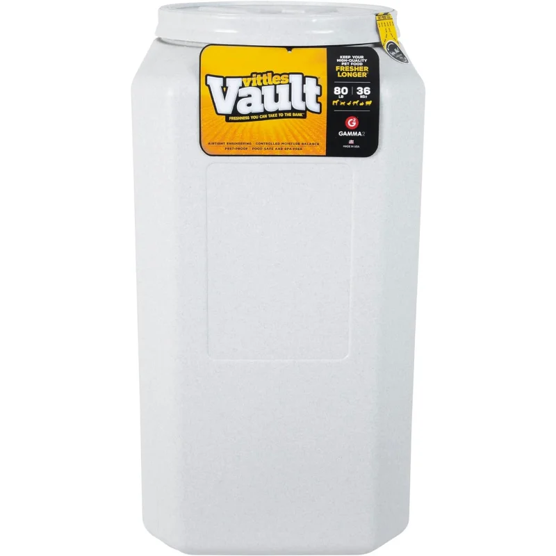 Vittles Vault Dog Food Storage Container, Up to 80 Pounds Dry Pet Food Storage, Made in USA