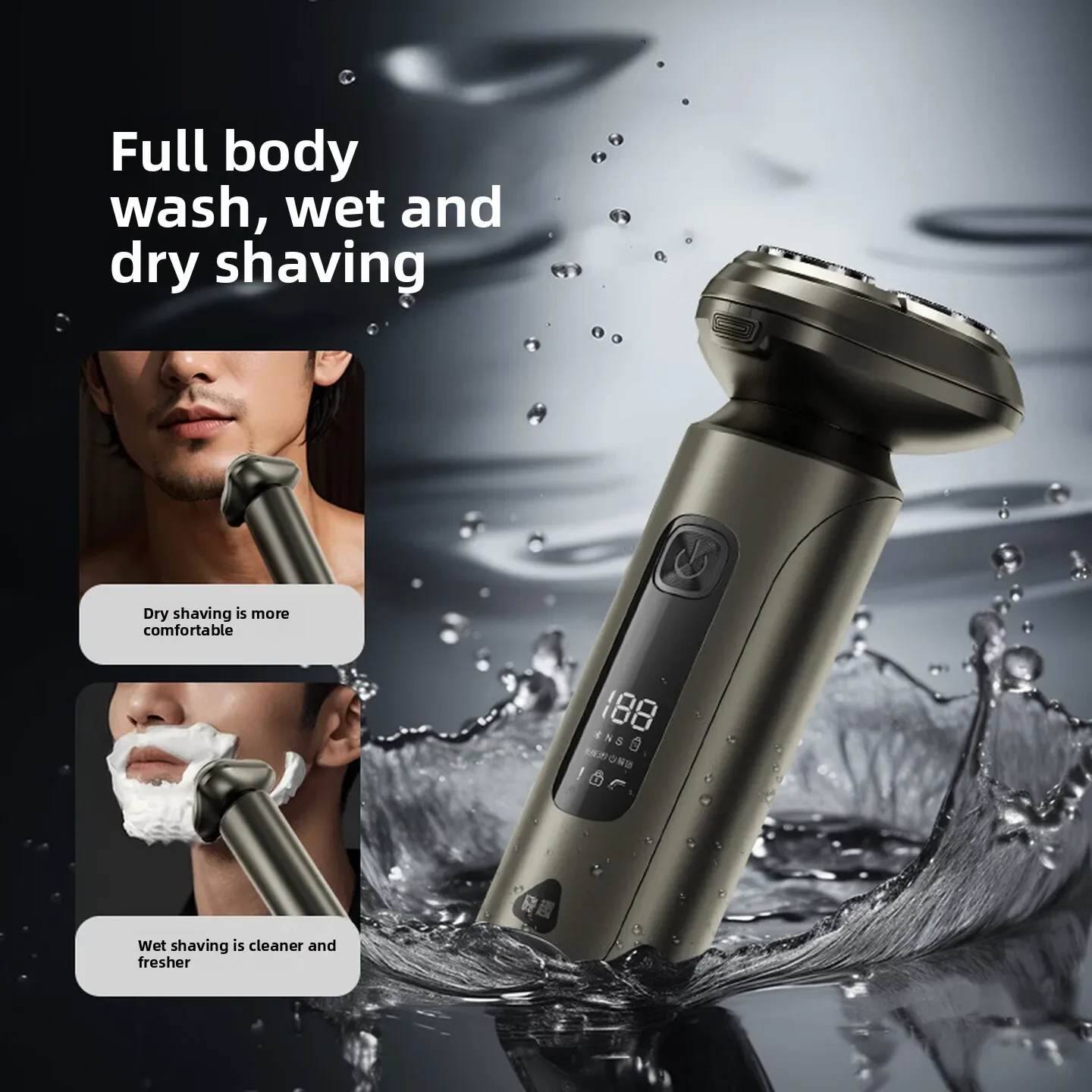 ENCHEN BlackStone 8 Electric Shaver 3 Independent Floating Heads Whole Body Washable Wet Dry Use Portable Beard Razor