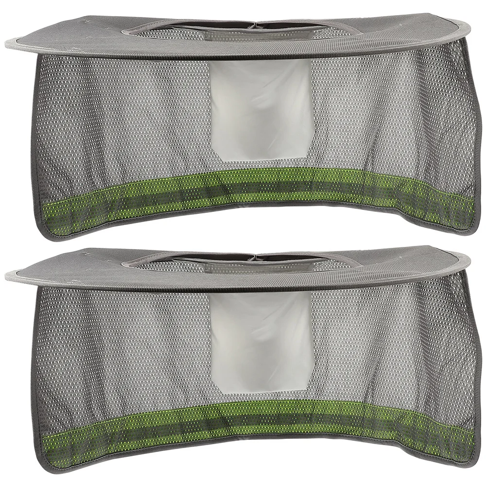 

2Pcs Sunscreen Hat Cover Hard Hat Neck Shade Visor Full Brim Breathable Mesh Construction Site Outdoor Accessories Gray
