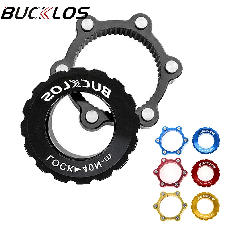 BUCKLOS Bicycle Center Lock To 6-Hole Adapter Mountain Bike Hub Center Lock Conversion MTB Disc Brake Rotor Adapter Brake Part