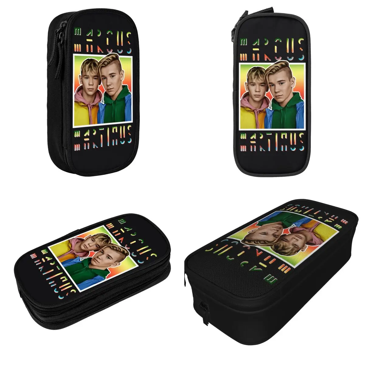 Creative Marcus And Martinus Sweden Pencil Case Pencilcases Pen for Student Big Capacity Bag Students School Zipper Stationery