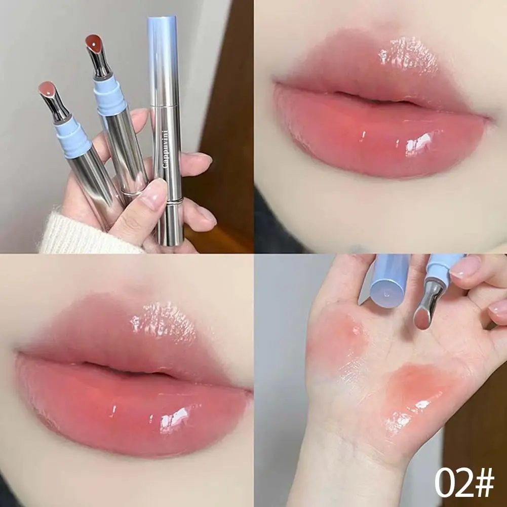Per Cappuvini Specchio Gloss Essenza Lucidalabbra Smalto di vetro Studente bianco Lip Party Lip Rossetto nazionale Gloss Nude V0O7