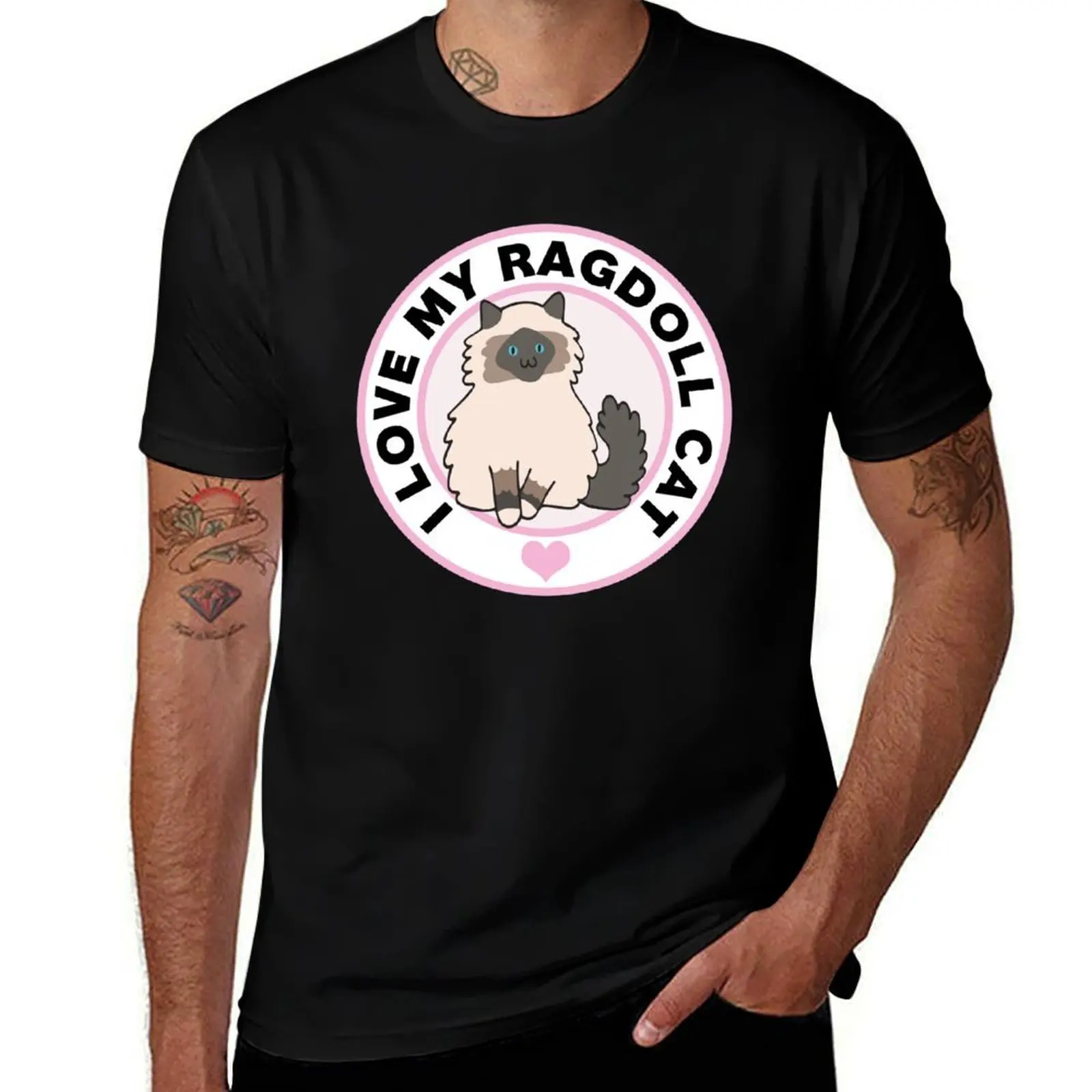 Ragdoll Cat Lover T-Shirt Basic Comfort Fit for Men T-Shirt