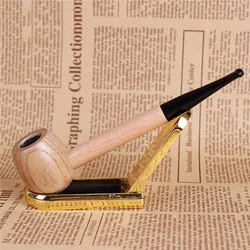 Wooden Smoking Tobacco Pipe Retro Straight Tobacco Filter Pipe Wood Tobacco Pipe Tobacco Smoking Pipe Wooden Pipe Smoking Gift