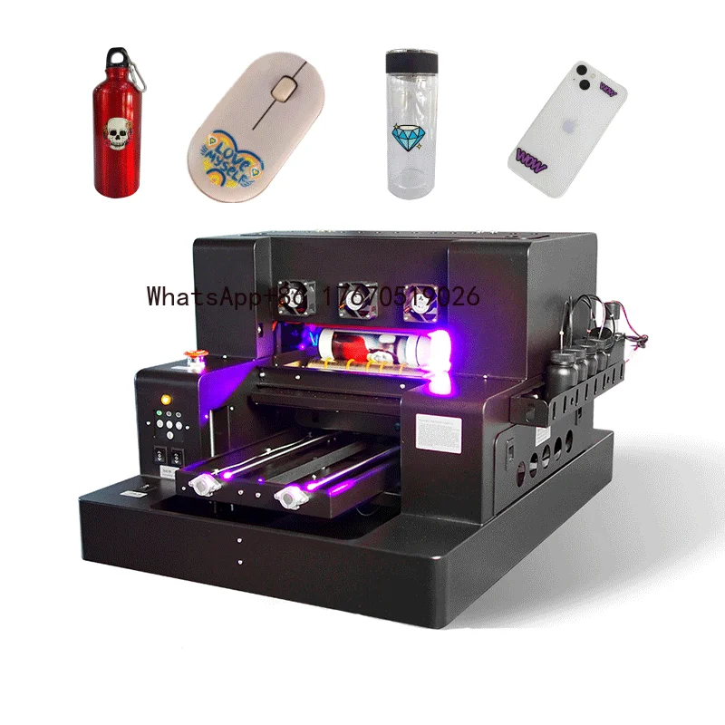 Cheap Price A3 A4 UV Printer Varnish UV DTF Printer Sticker Printing Machine for Bottle Pen Phone Case UV Flatbed Printer