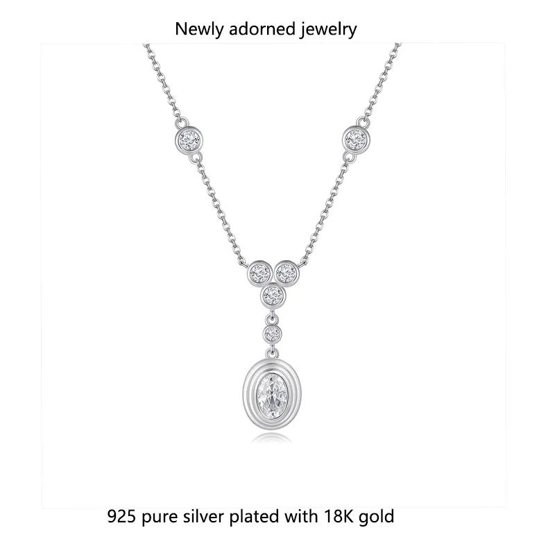 

Minimalist style silver collar chain for women, made of 925 sterling silver, exuding high-end elegance. Cross-border live-stream