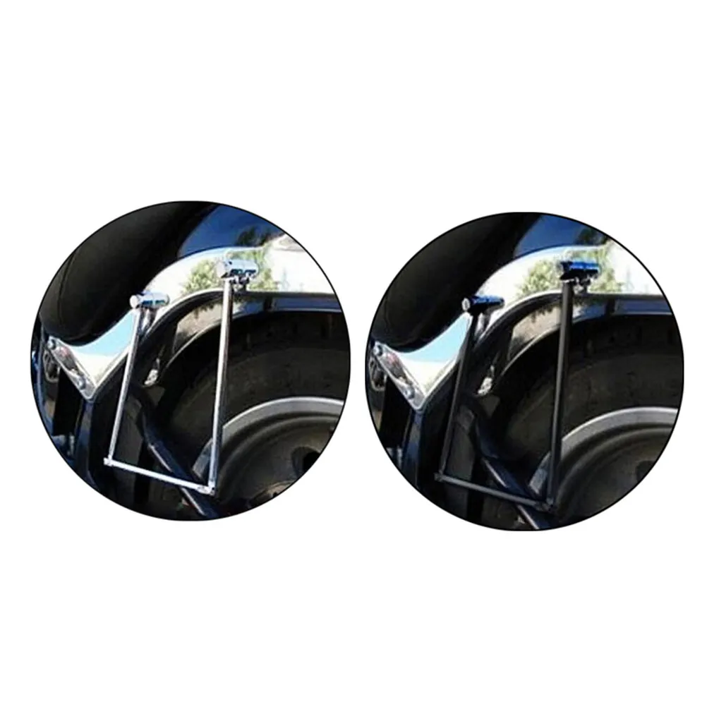 

Universal Motorcycle Side Bag Bracket Black Retro Style Detachable Mount Holder for Saddle Pack Motorbike Side Storage Box