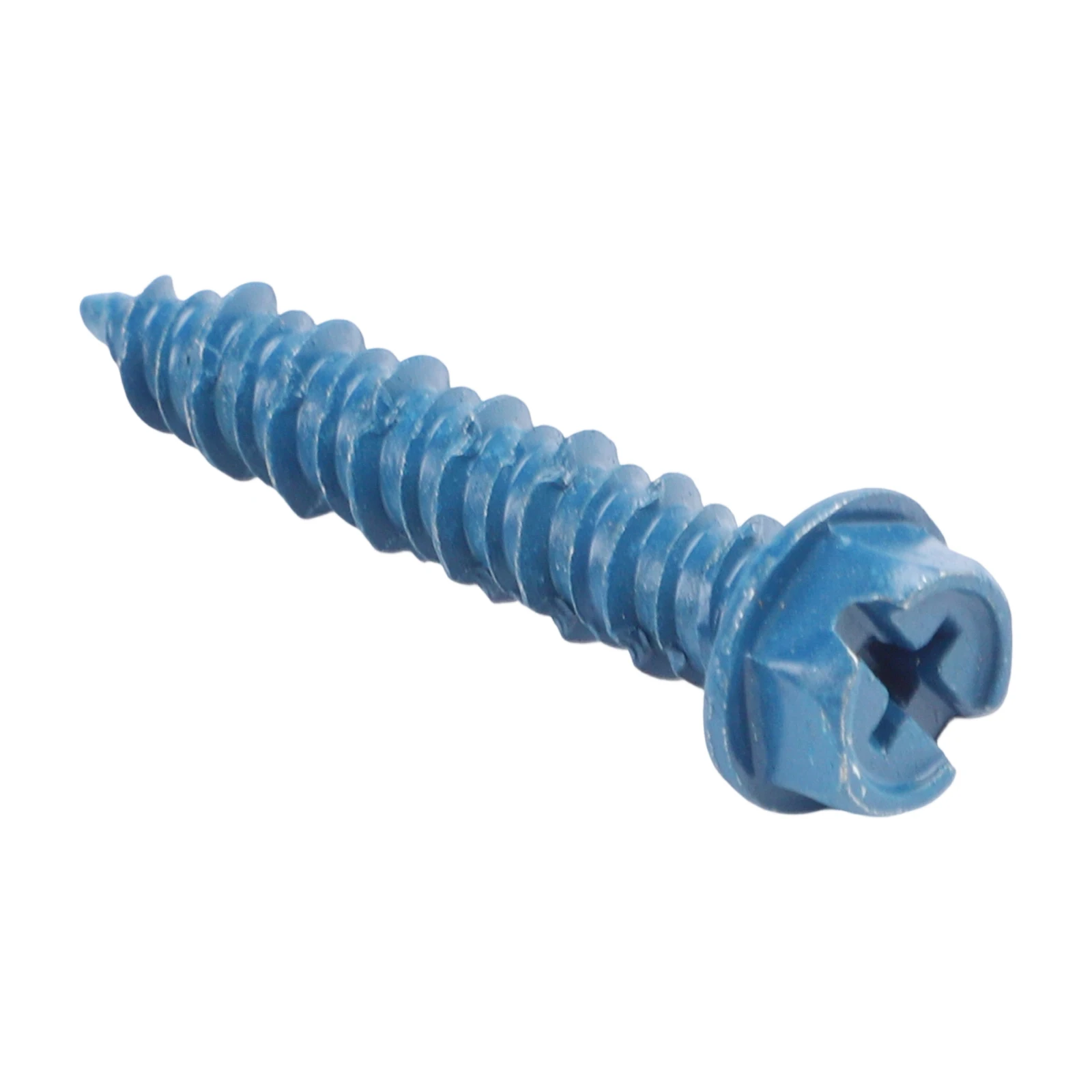 Efficient Hex Head Concrete Screw for Masonry Brick Cement Gypsum with Drill Bit and 5/16 Inch Socket Wrench Blue Carbon Steel