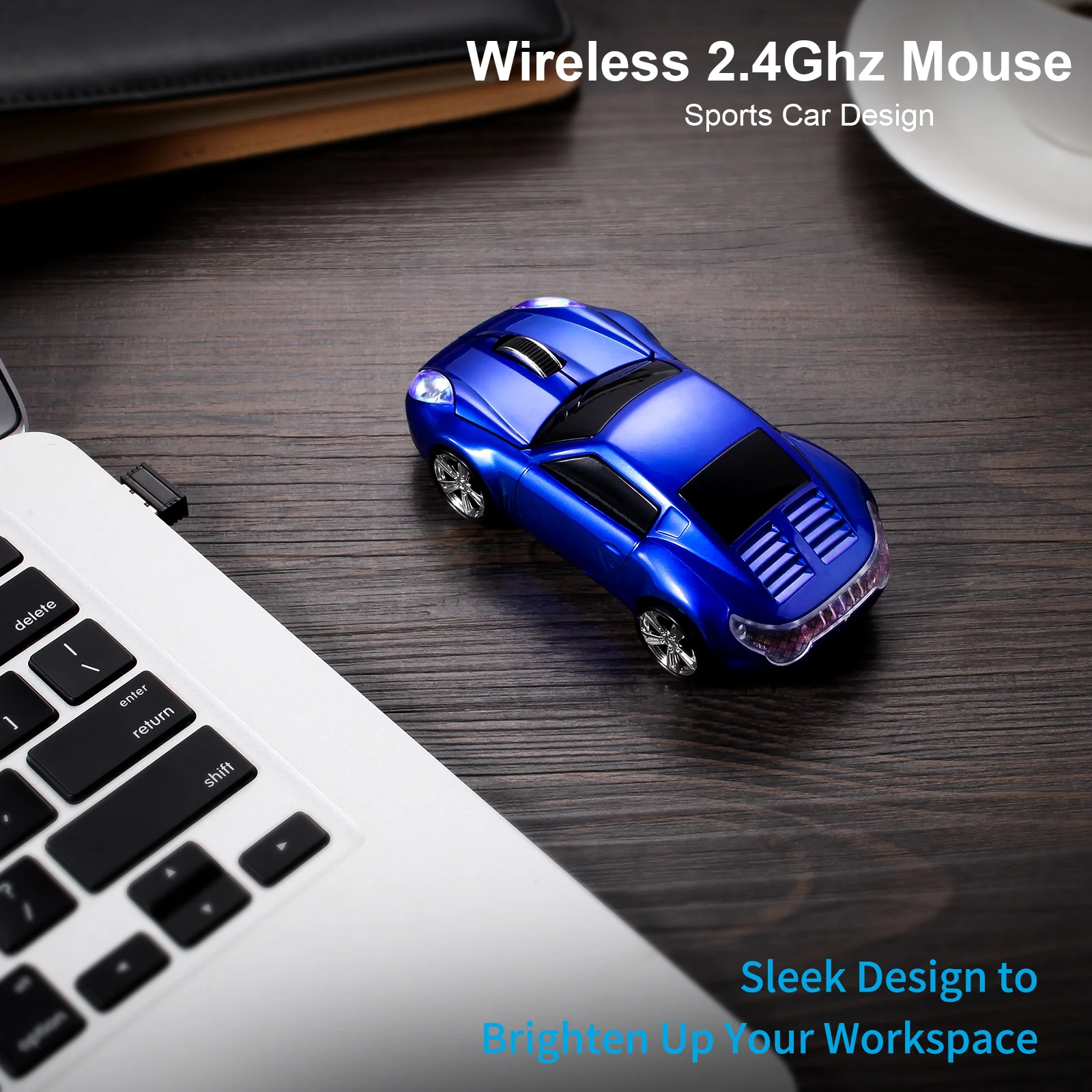 Wireless Computer Mouse Gamer Cool Super Car Shape Mice 1600DPI Optical Gaming Car Mause With USB Receiver For PC Laptop Office