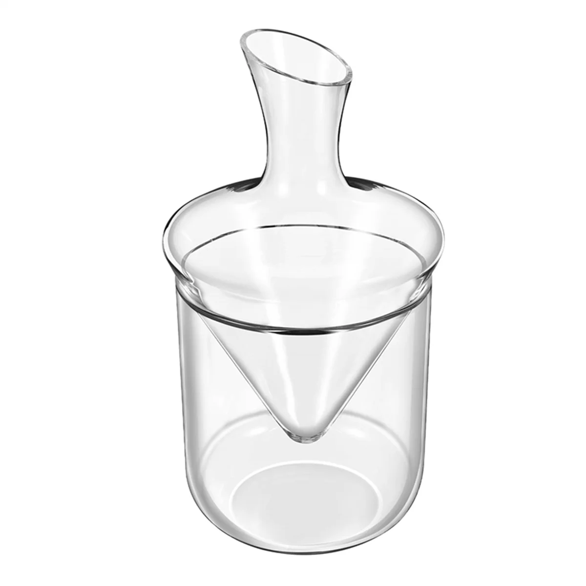 

JLMC Tumbler Wine Decanter with Ice Bucket, Lead-Free, Hand Blown Crystal Wine Carafe, Rotating Rapid Sway