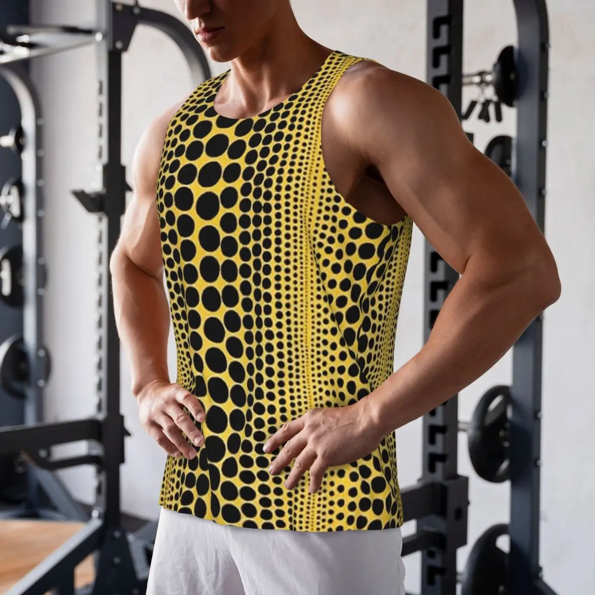 

Quick Dry Yayoi Kusama Pumpkin Abstract Art Gym Tank Muscle Sleeveless Shirt Bodybuilding Breathable Vest