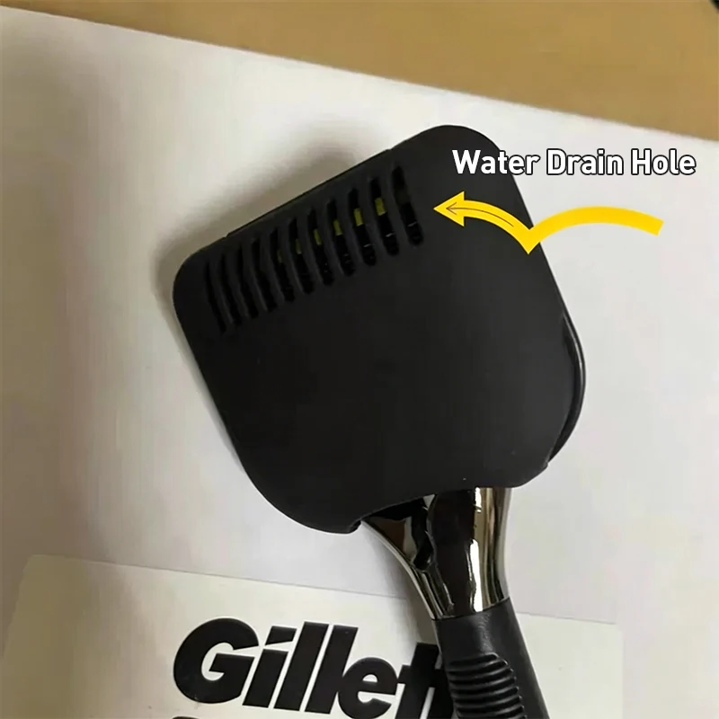 Gillette Razor Blade Head Travel Protective Case Portable With Drainage Holes Fit Mach3 Fusion5 SkinGuard FlexBall Power Razor view 4