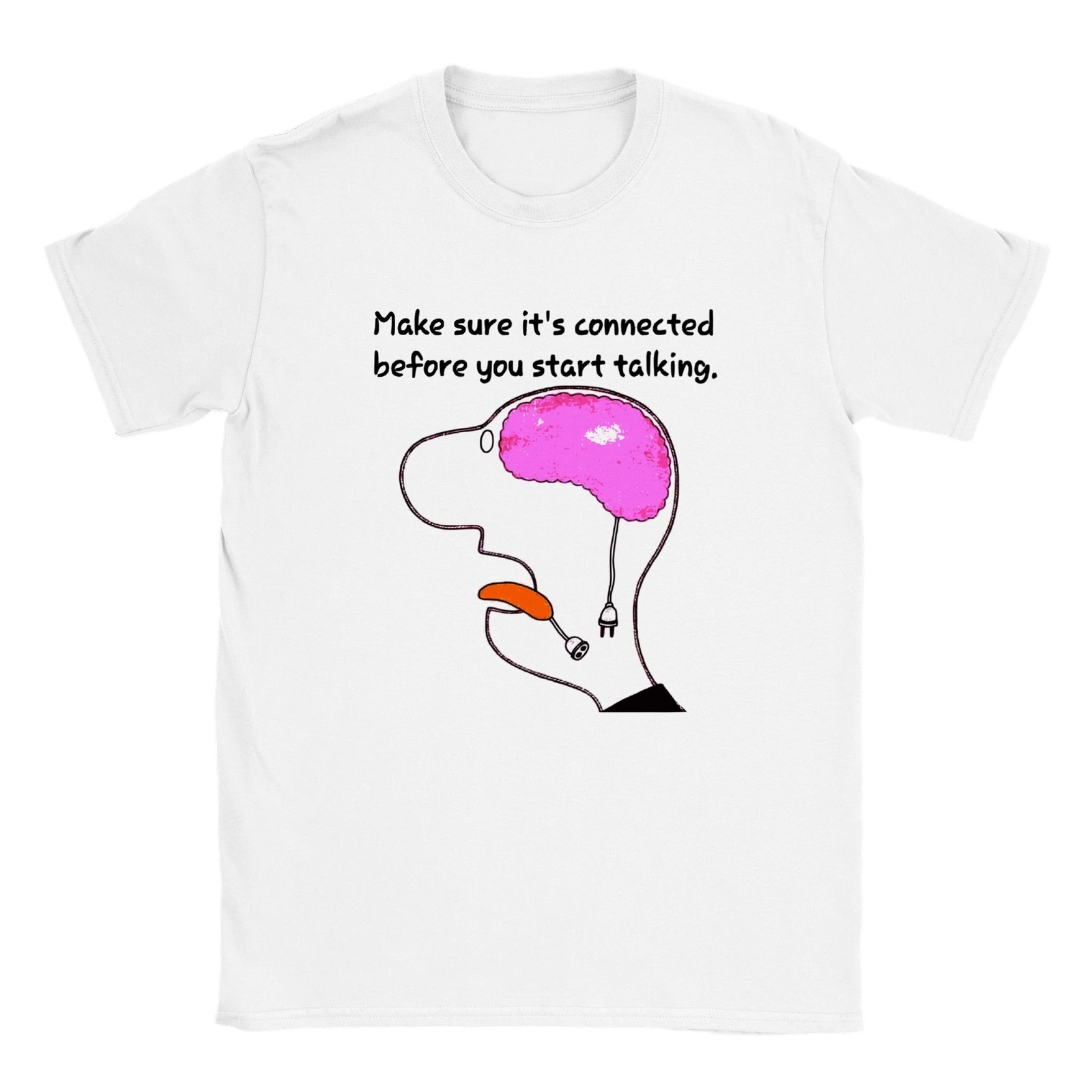 Hacer seguro es conectado antes de comenzar hablar - Camiseta clásica unisex con cuello redondo