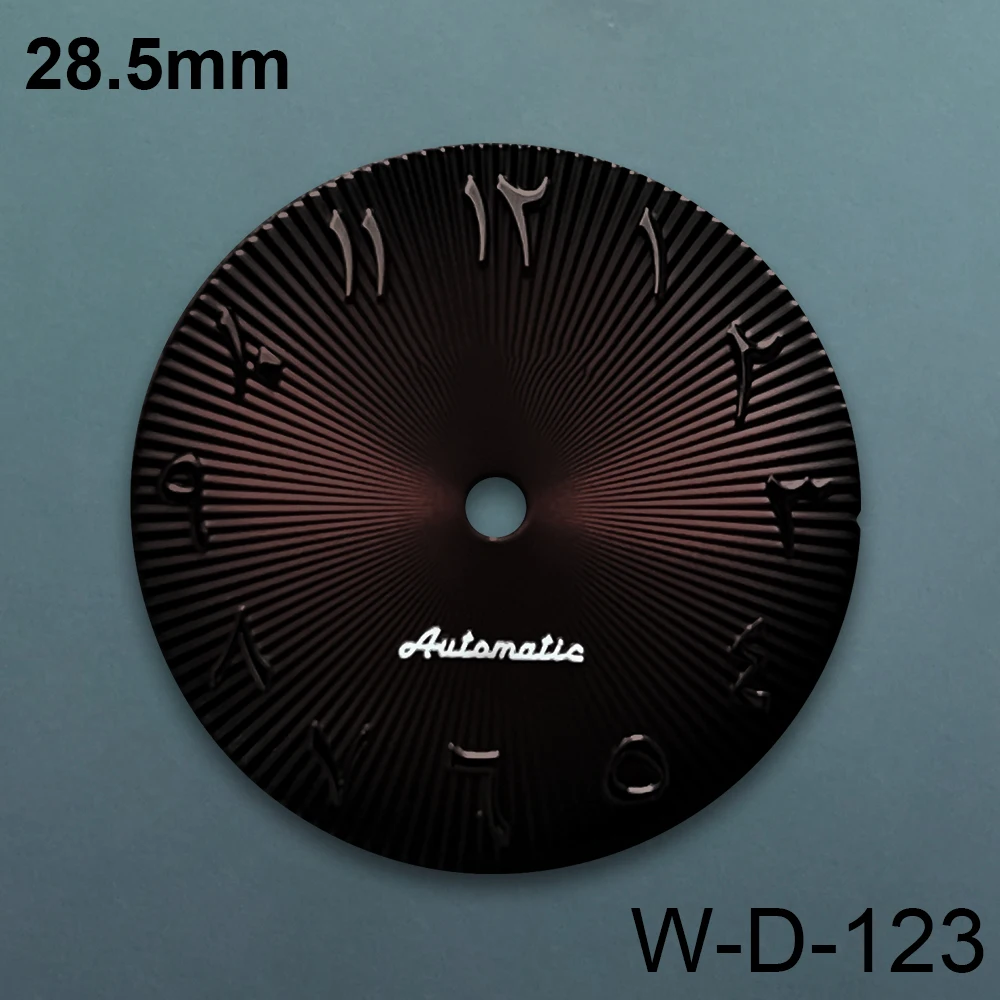 28.5mm S Logo Arab Dial Suitable For NH35/NH36/8215 Japan Movement Line Pattern High Quality Watch Modification Accessories