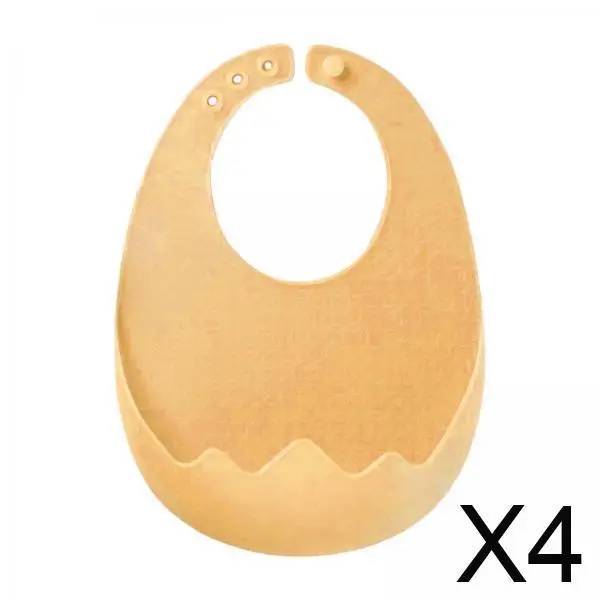 مريلة أطفال من السيليكون خفيفة الوزن وأكمام طويلة ومقاومة للماء مع جيب لوقت تناول الطعام للأطفال #1