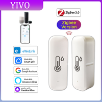 EWelink Smart Zigbee Temperature And Humidity Sensor Indoor Thermometer For Home Work With Alexa Google Home Assistant