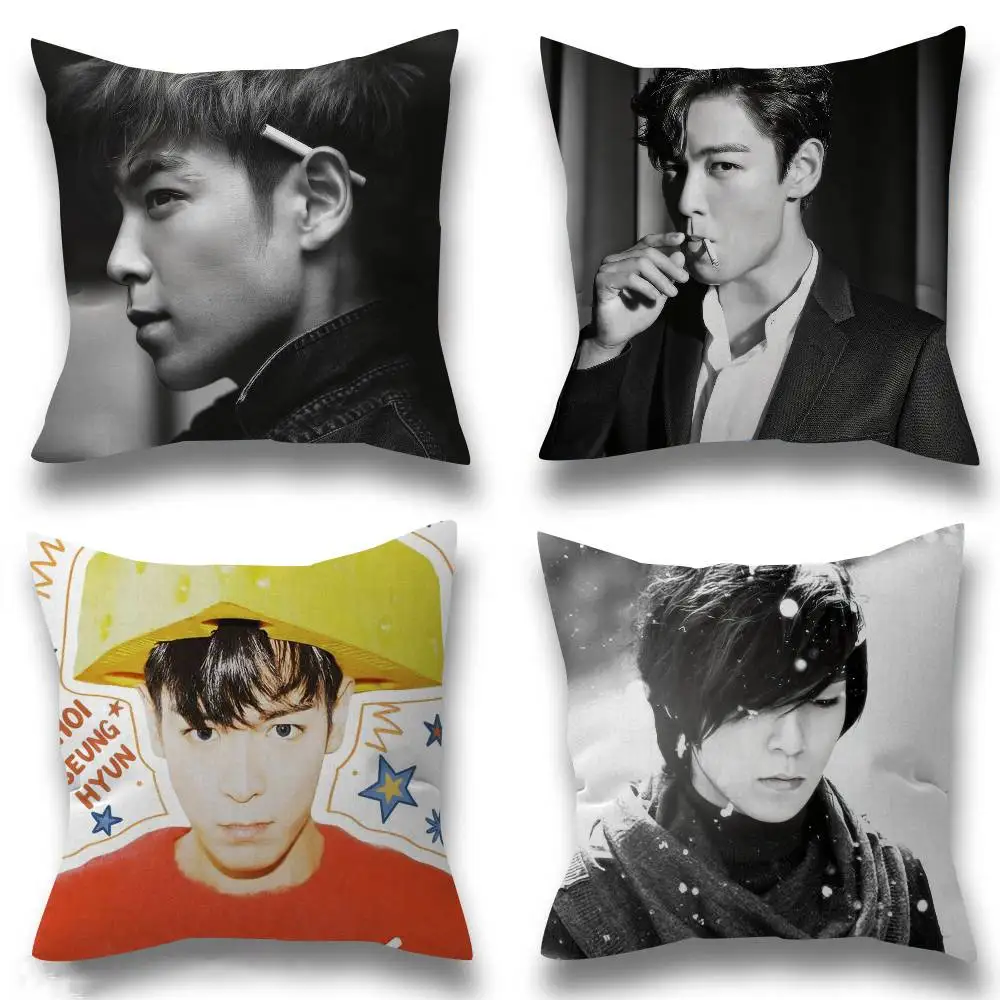 Kissen Anime-Kissen Sofa-Bett Kopfkissenbezug Kissenhülle 45x45 cm Fashion T-Top Sänger Choi Seung-hyun