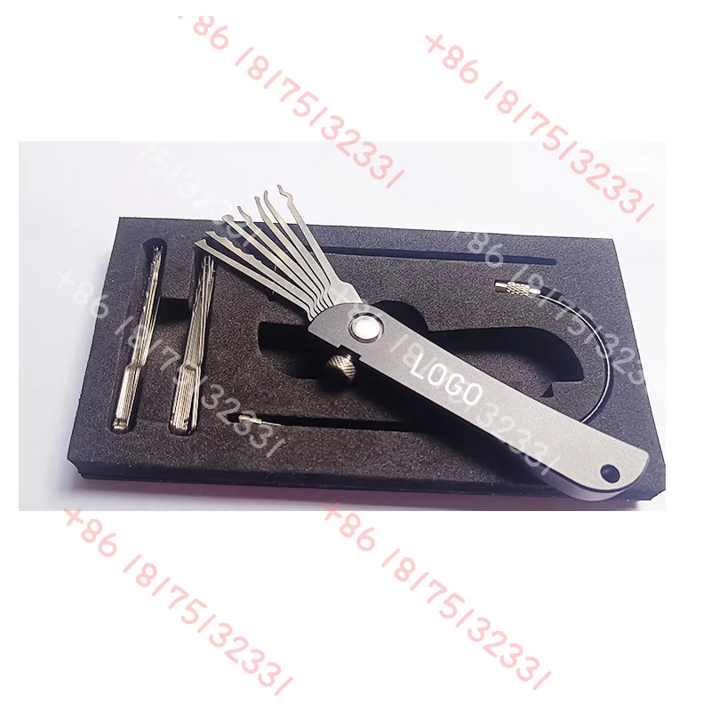 رئيس قابل للتبديل 24 قطعة الفولاذ قفل اختيار سكين الجيب اختيار EDC المحمولة جاك سكين جيب ضوء سهلة حمل أدوات الأقفال #5