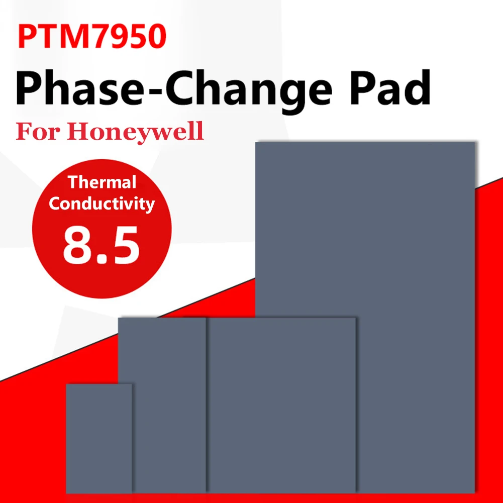 31x50/40x40/40x80/80x80/80x160mm Thermal Conductive Pad Honeywell- PTM7950 Phase Change Silicone Pad Laptop CPU GPU Grease Pad
