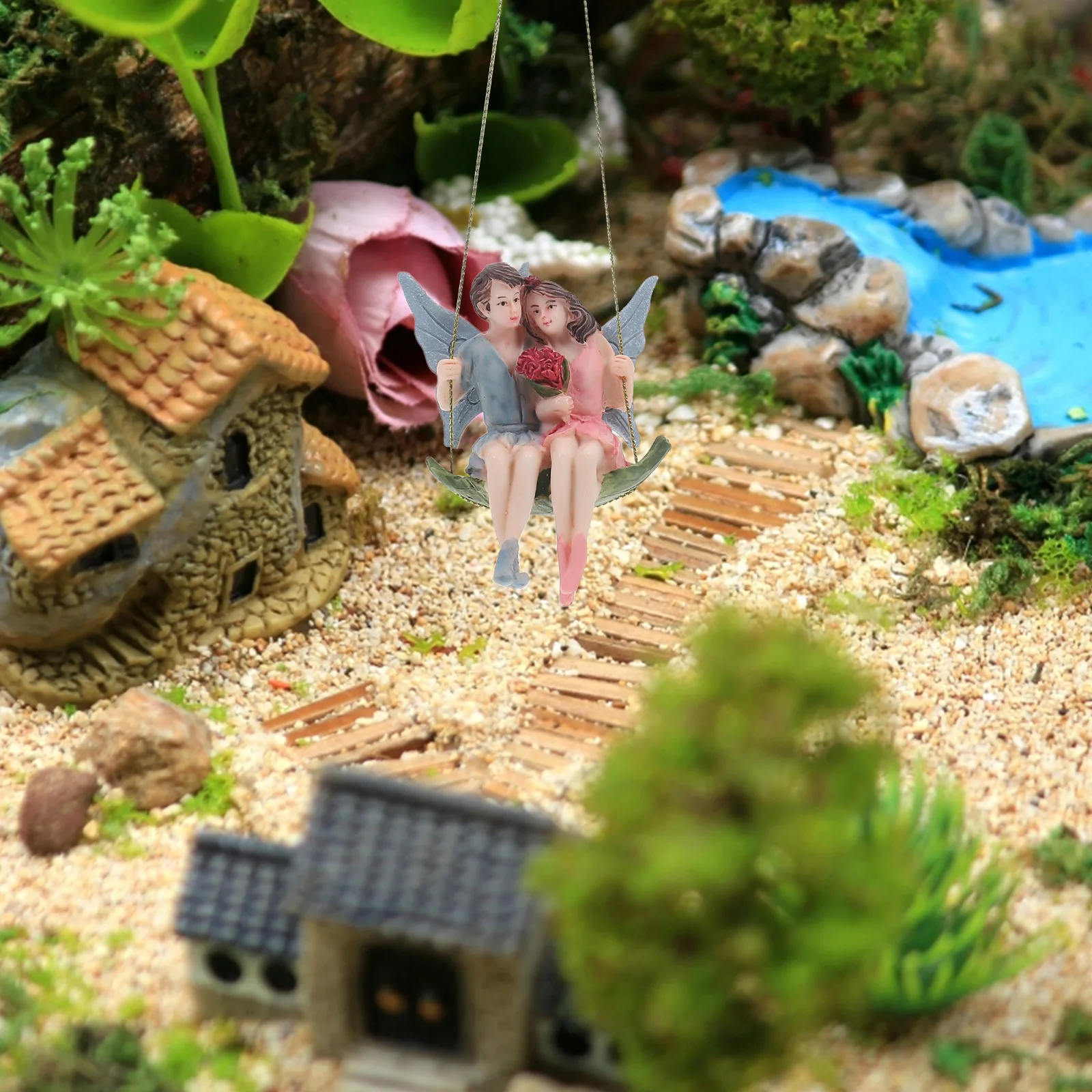 

1Pcs Flower Fairy Hanging Decorative Pendant High-Quality Materials Safe Use Landscape Yard Ornament Flower Fairy Decoration