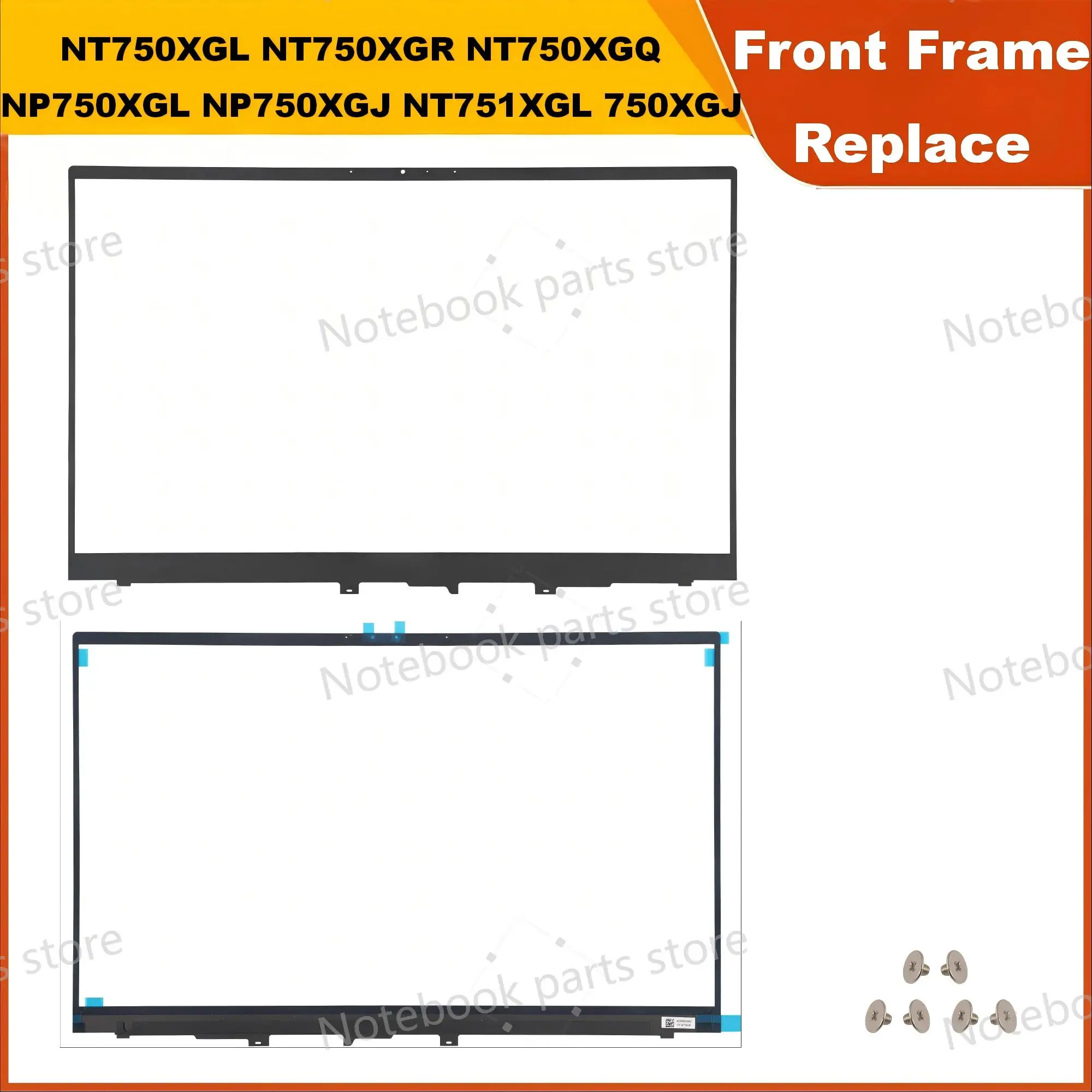 Замена рамки для Galaxy Book NP750XGJ NP750XGL NT750XGL NT750XGK NT750XGR NT750XGQ NT750XGR NT751XGL с винтами
