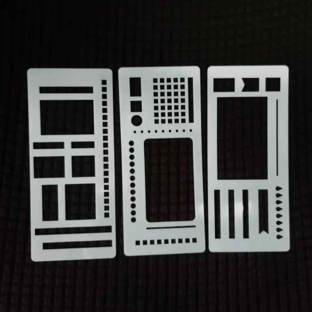Dot Grid Flexible Record Template Checklists Boxes Lines Stencils Handmade Template Ruler Educational Multifunctional