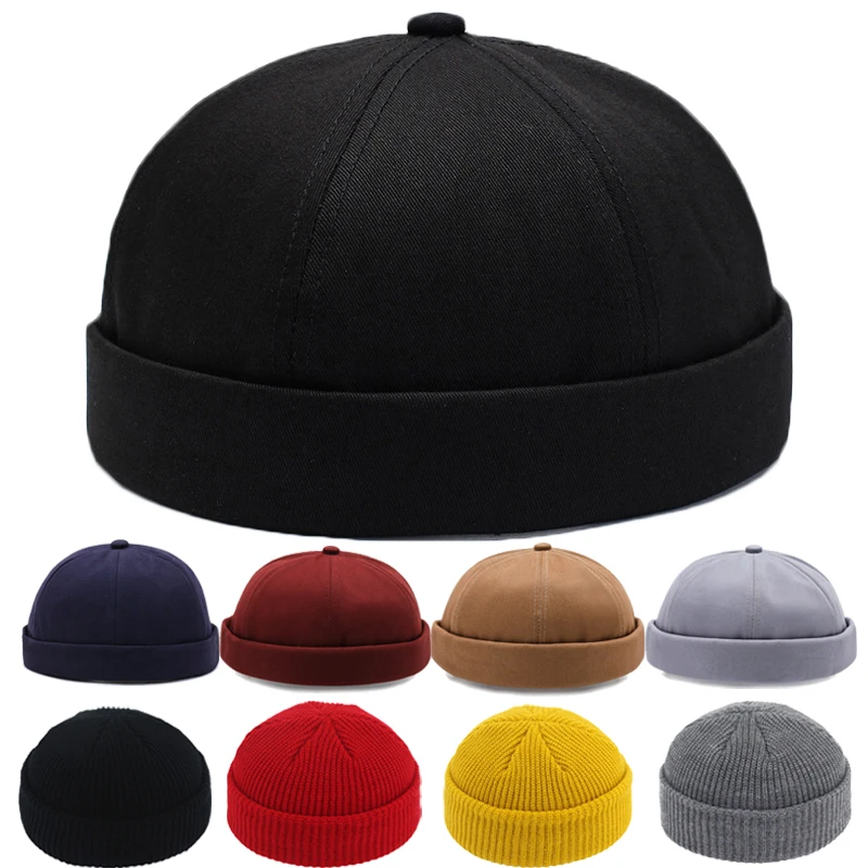 Multipurpose Beanie Artist Hip Hop Fashion Cotton Brimless Skullies Cap Trend Street Portable Docker Hat Men Women Autumn Winter