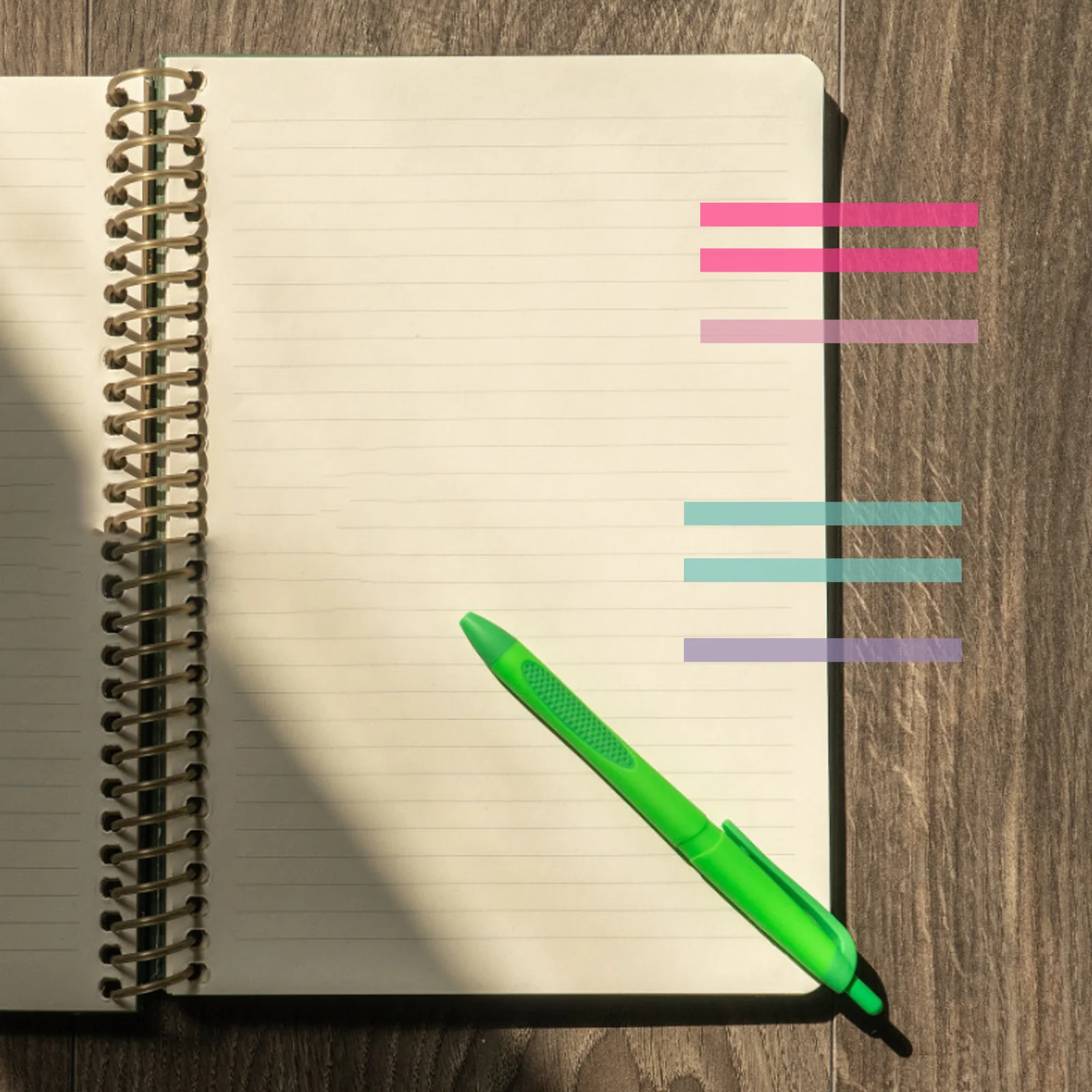 

5Pcs Transparent Fluorescent Sticky Notepads Ultrathin Self-Adhesive Thin Text Marker Tabs for Book Annotation Document