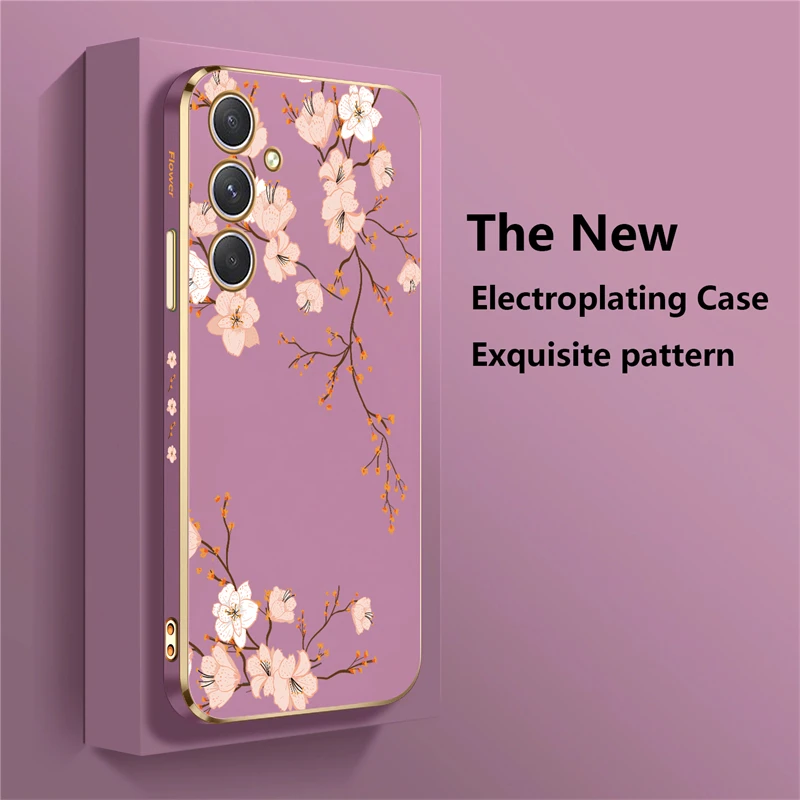 A15 Painting Pattern Case For Samsung Galaxy A55 A35 A25 A24 A53 A52 A34 A33 A32 A73 A72 A54 Soft Silicone Flowers Phone Cover - náhled 3