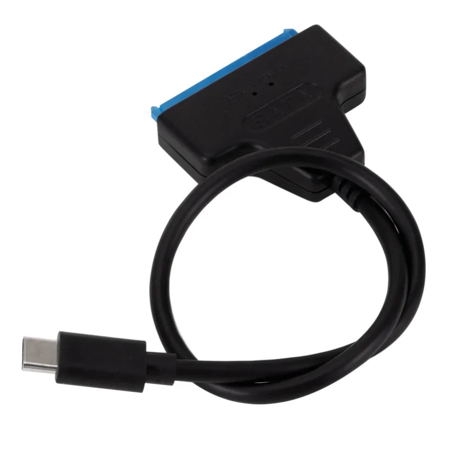 USB-C-zu-SATA-Adapter, SATA-zu-Typ-C-Kabel, USB 3.1, bis zu 6 Gbit/s, unterstützt 2,5 Zoll SSD, HDD-Festplatte, 22-poliges SATA-Kabel