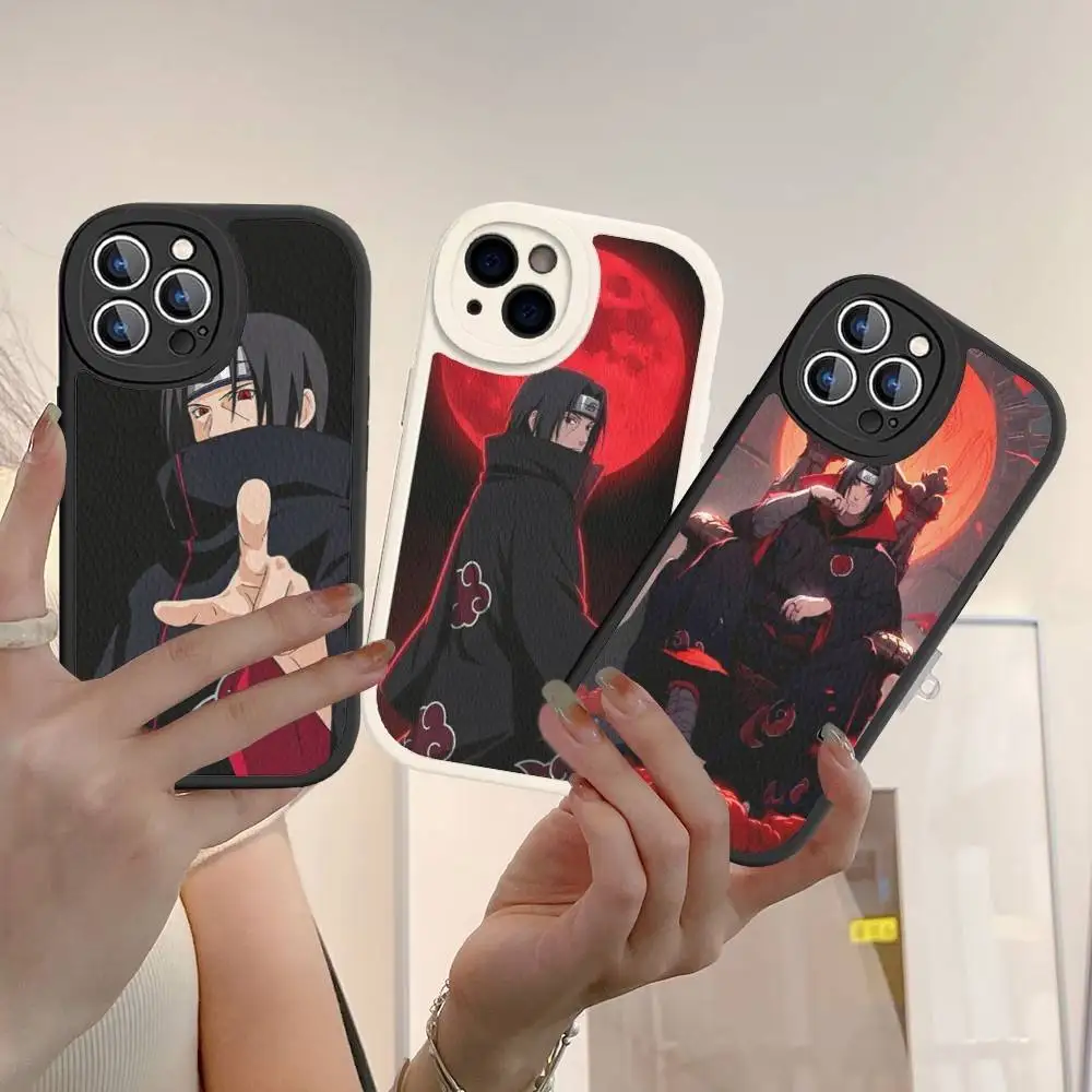 

Anime Narutos Uchiha Itachi Phone Case Hard Leather For iPhone 16 15 14 13 12 Mini 11 14 Pro Max Xs X Xr 7 8 Plus Fundas