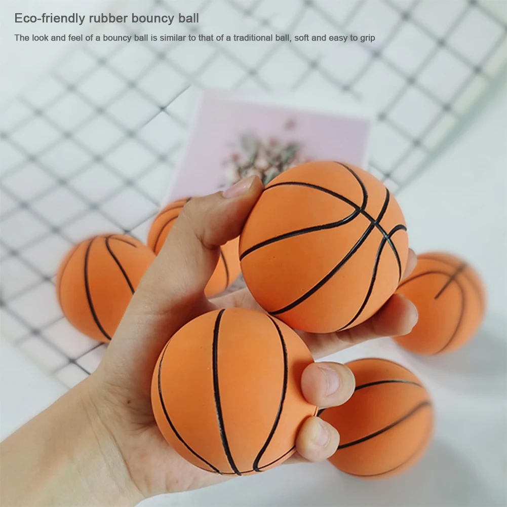 6cm High Elastic Mini Basketball Rubber Small Inflatable Basketball Soft Mini Sports Basketball Party Game for Kids