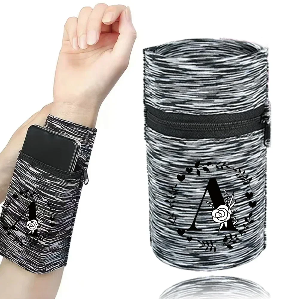 Sports Wristband Bags Wrist Protector Running Sport Safety Grey Series Support Brace Wrap Wristband Garland Letter Style Bag