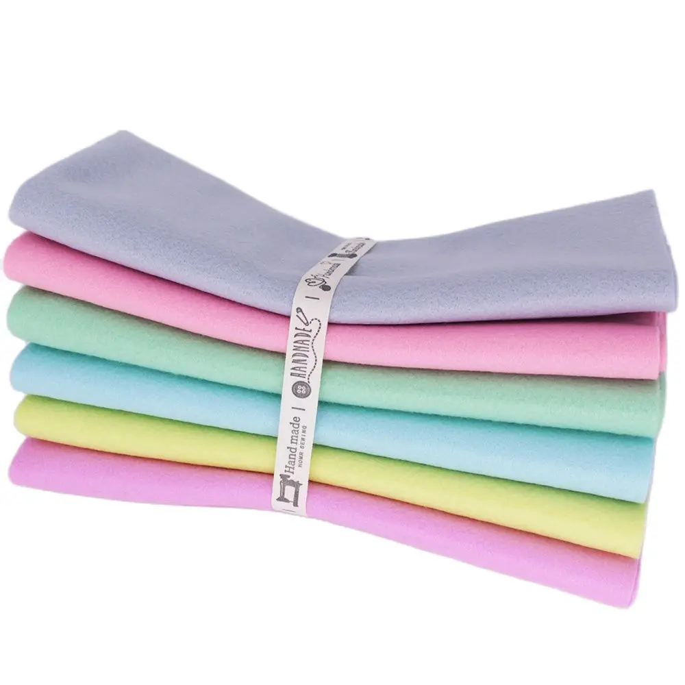 CMCYILING Felt Set, Soft Fabric For Needlework DIY Sewing Dolls Crafts, Polyester Cloth, Handmade Material 6Pcs/Lot 25cmx28cm
