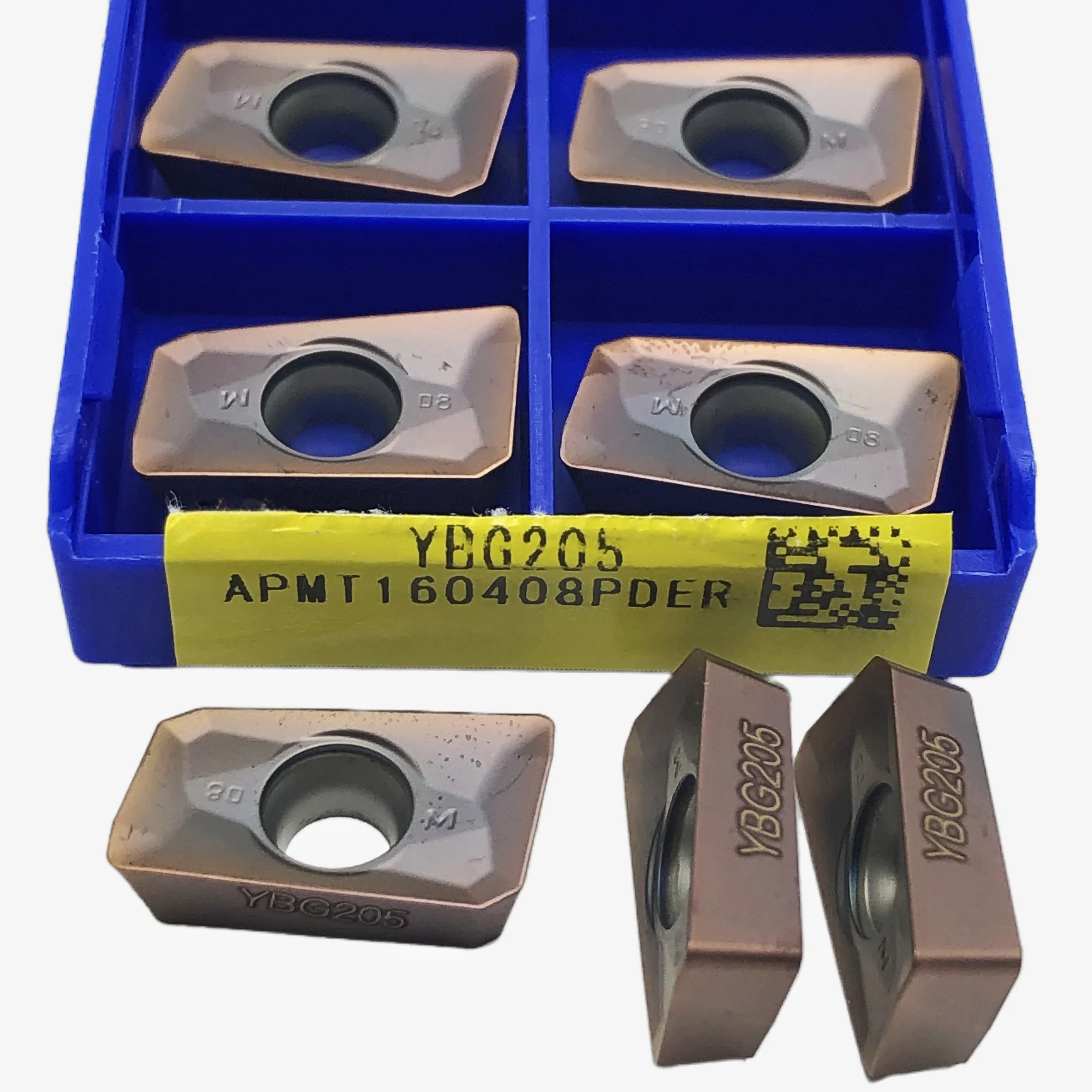 Carbide Insert Tool, Alta Qualidade, APMT1135PDER YBG205 APMT160408PDER YBG205, 100% Original APMT1135 APMT160408PDER, 10Pcs