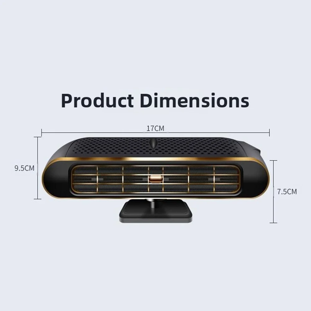 

12V 120W Car Heater and Defogger Dual Purpose Cooling and Heating Fast Heating for Clear Windshield and Safer Driving