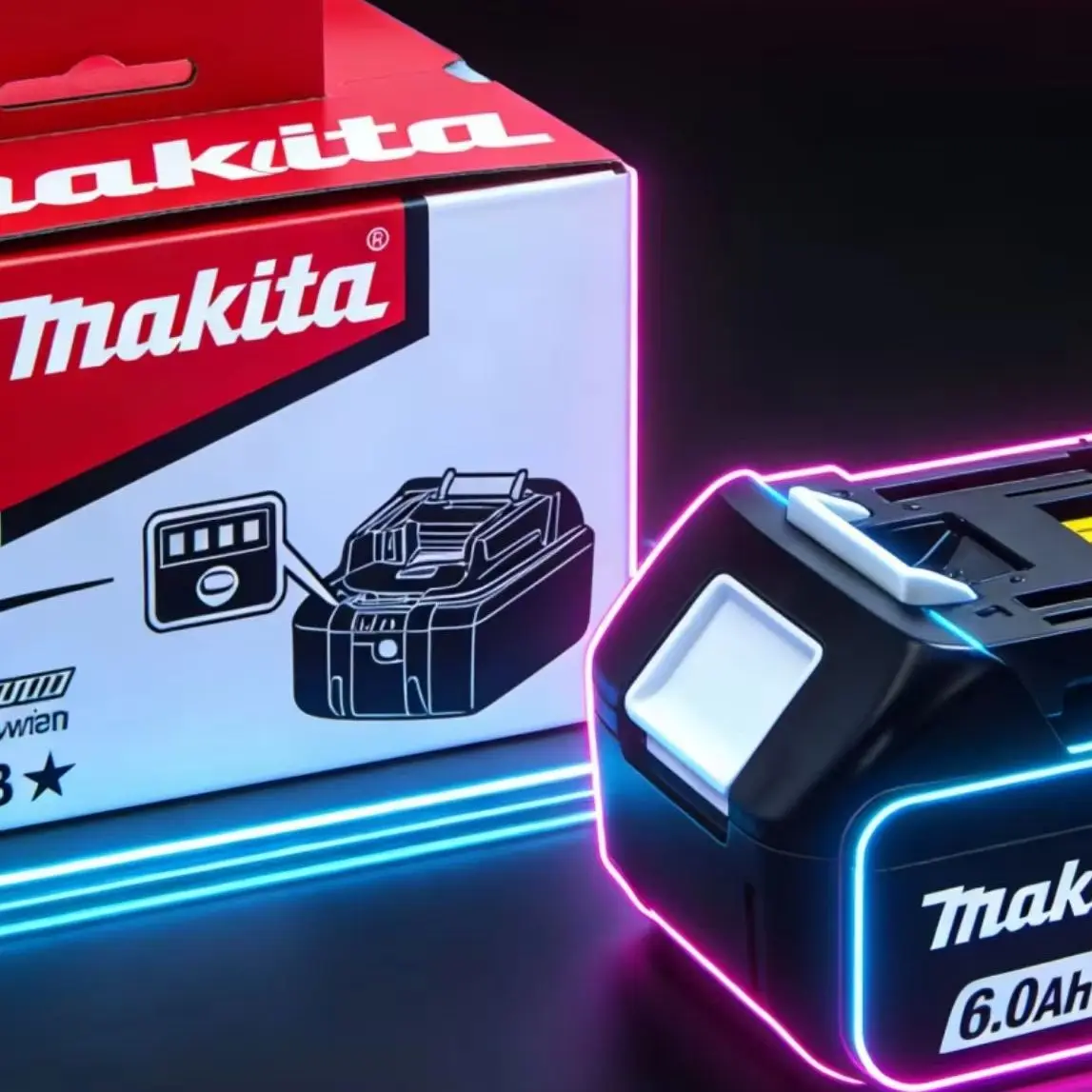 

Аккумулятор Makita BL1860B 18В 6.0Ач LXT для инструментов с LED-индикатором заряда, увеличенное время работы для литий-ионных инструментов