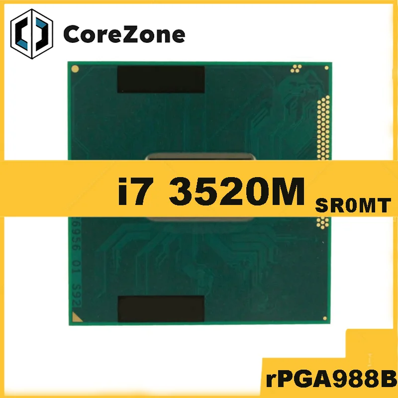 Used Core i7-3520M i7 3520M SR0MT 2.9 GHz Dual-Core Quad-Thread CPU 4M 35W Socket G2 / rPGA988B