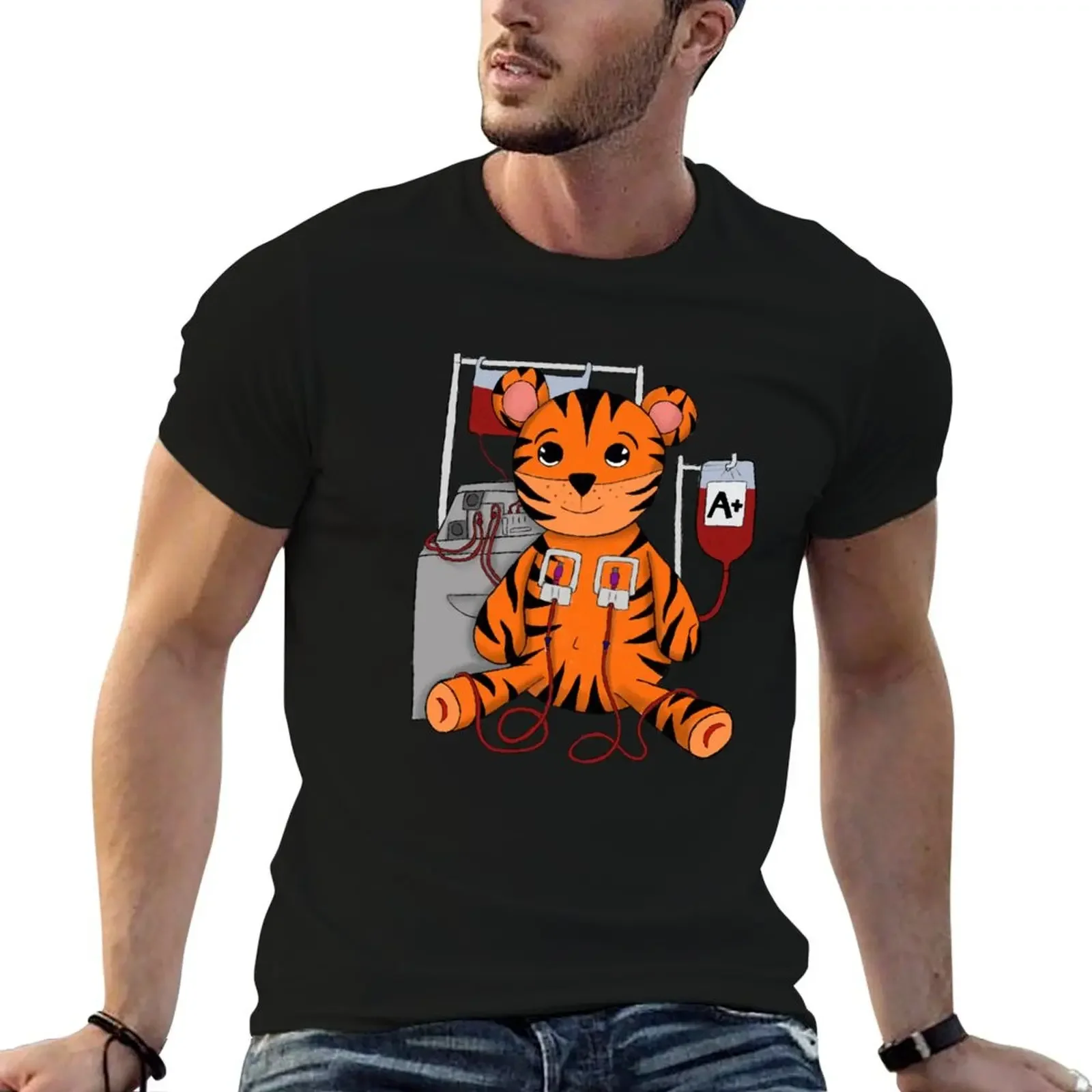 

Sickle Cell Tiger T-Shirt street wear custom shirt rapper graphic tees anime figures clothes for men