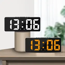 Creative Alarm Clock LED Digital Electronic Clock Backlight Nightlight Large Number Clock Temperature Calendar Home Decorations