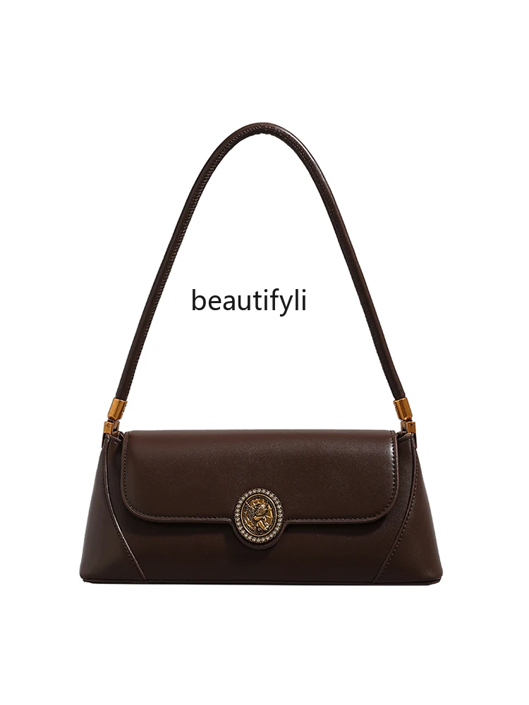 

French Retro Underarm Bag Women's Simple and Light Luxury Handbag Fashion Shoulder Bag Casual Bag