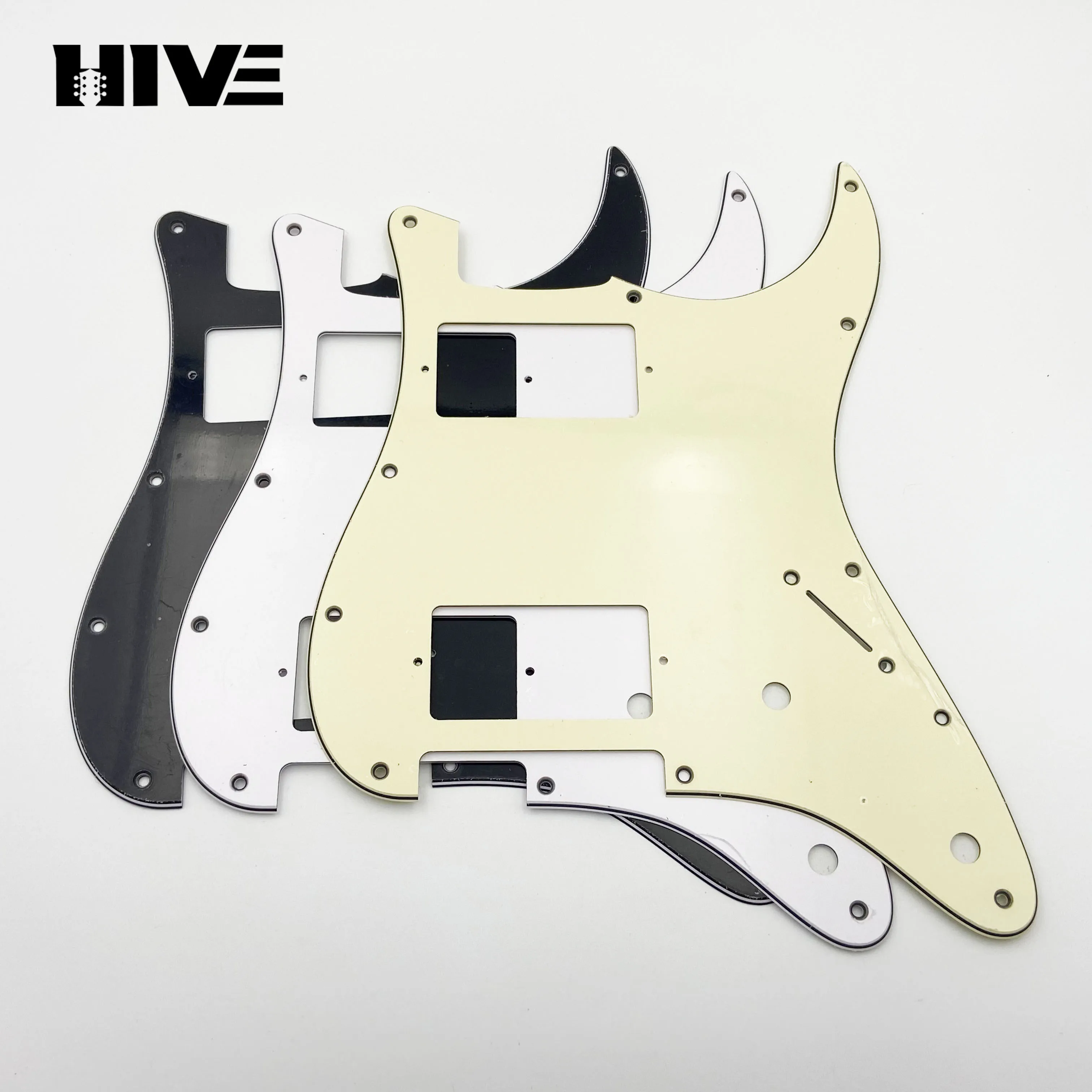 ST Double 11-hole Electric Guitar Front Cover Plate HH Three-layer Panel PVC Electric Guitar Scratch-resistant Protective Plate