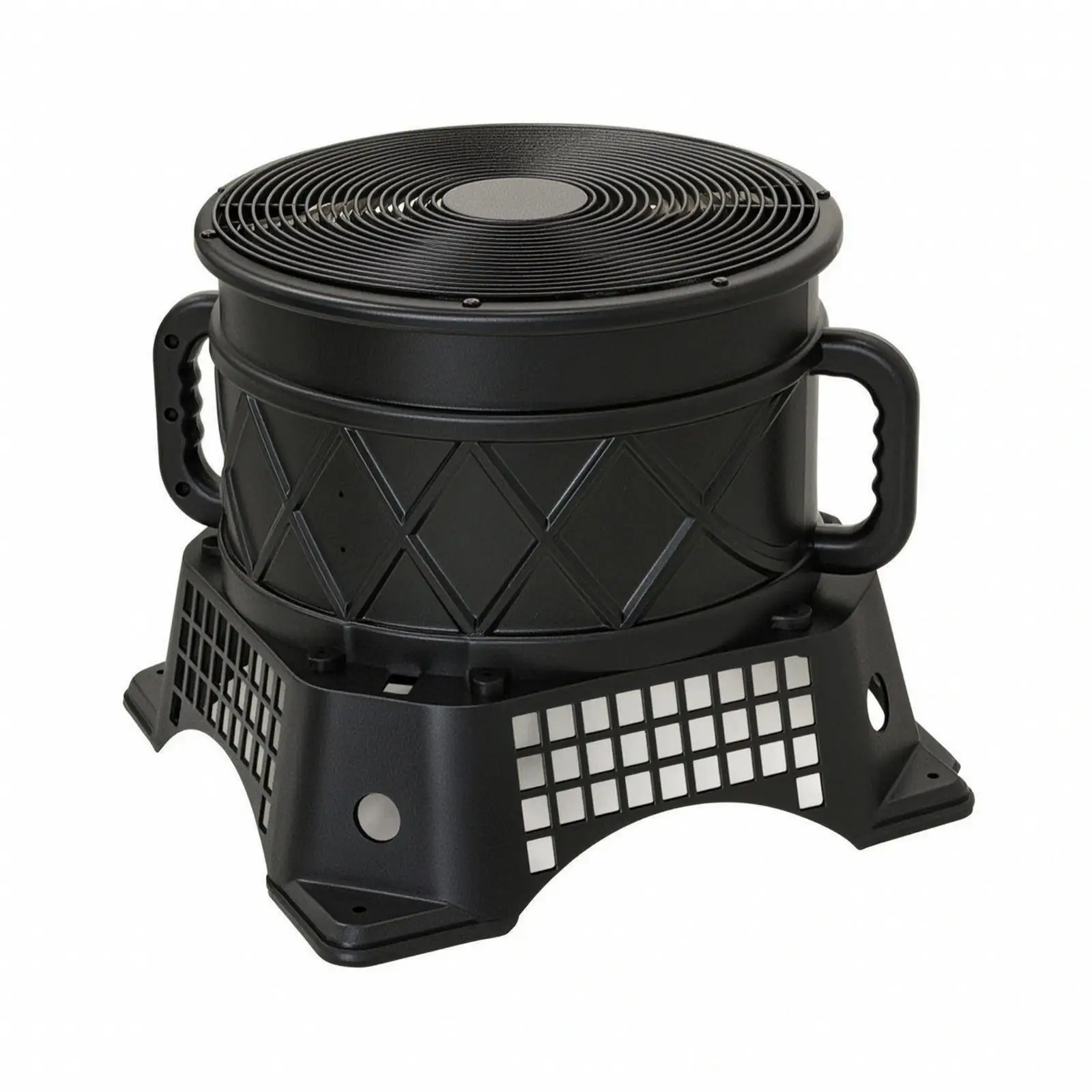 Outdoor Advertising Inflatable Blower Fan with Wide Base and Circular Grille for Continuous Airflow Performance