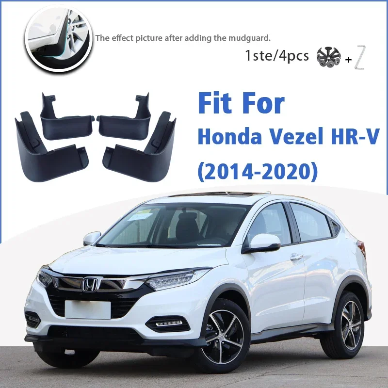 

For Honda Vezel HR-V 2014 2015 2016 2017 2018 2019 2020 Mud Flap Guards Splash Mudguard Fender Mudflaps Car Accessories 4pcs