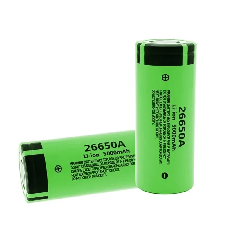 100% Original high quality 26650 battery 5000mAh 3.7V 50A lithium ion rechargeable battery for 26650A LED flashlight