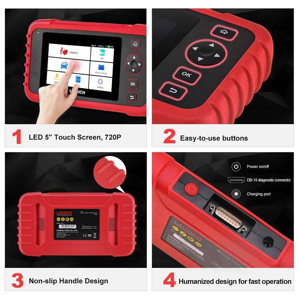 LAUNCH X431 CRP123X X-431 123X Auto OBD2 Diagnostic Tools Engine ABS Airbag SRS AT Code Reader WIFI Diagnostics Scan Free Update