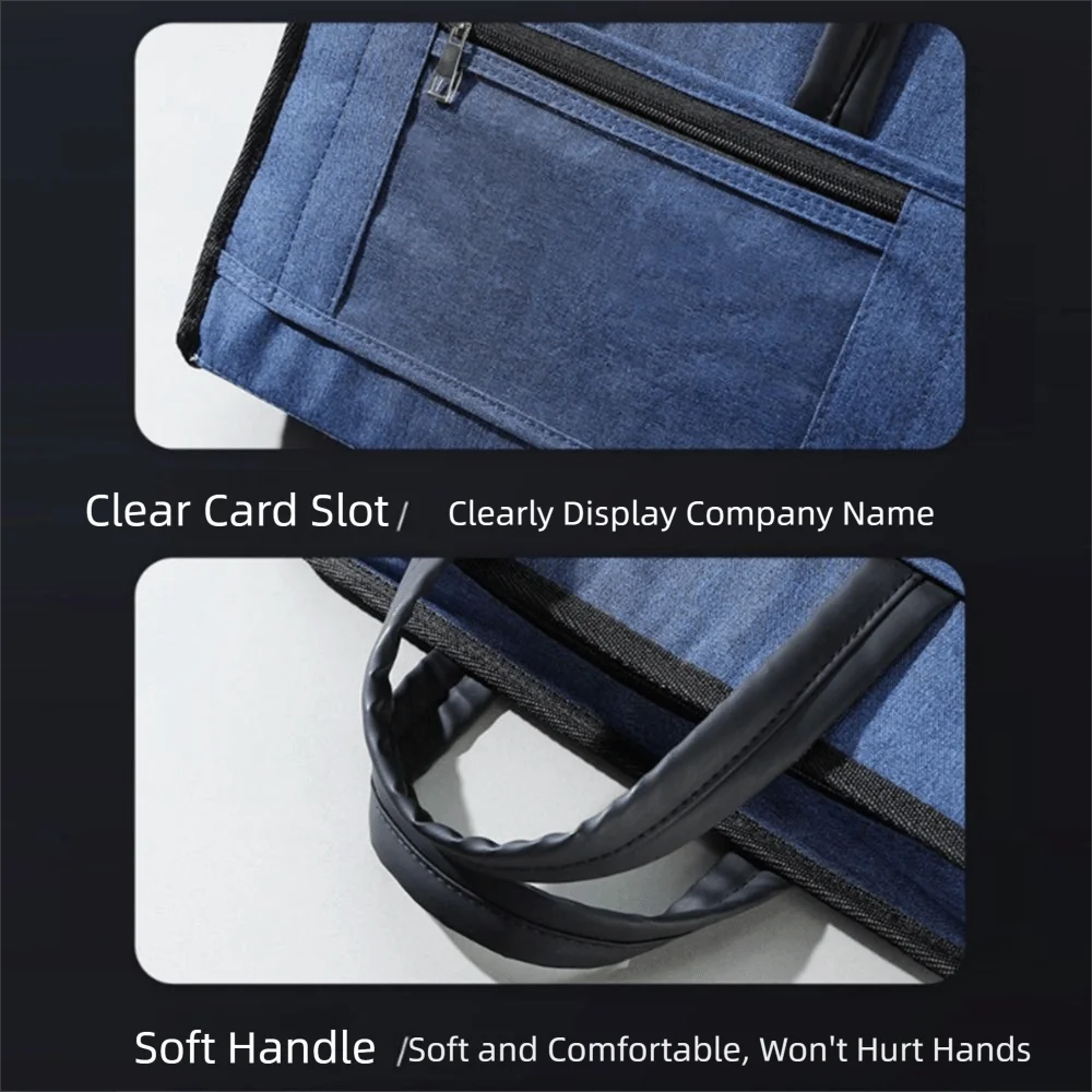 Portable Travel Luggage Bag Large Capacity Zipper Closure A4 Document File Folder Multilayer Simple Stamp Storage Organizer